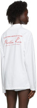 Martine Rose White Classic Logo Long Sleeve T-Shirt