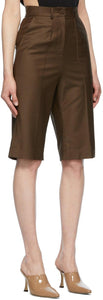 MatÃ©riel Tbilisi Brown Tropical Wool Shorts