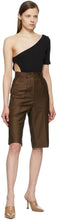 MatÃ©riel Tbilisi Brown Tropical Wool Shorts