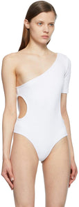 MatÃ©riel Tbilisi White One Shoulder Rib Bodysuit