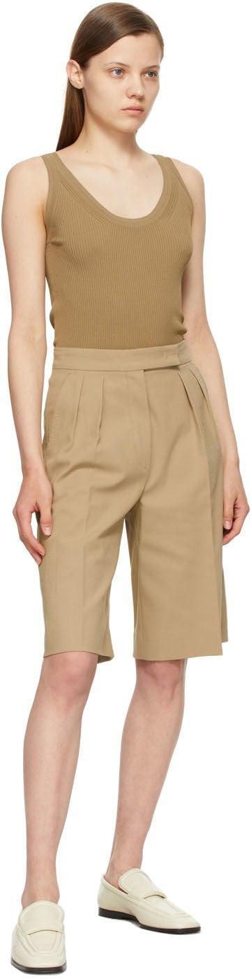 Max Mara Tan Ottuso Bermuda Shorts