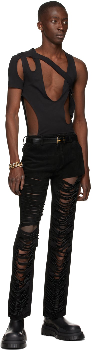 Maximilian Black Mass Cut-Out Tank Top