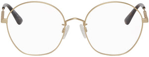 McQ Alexander McQueen Gold McQ Swallow Circular Glasses - MCQ Alexander McQueen Gold MCQ hirondelle Verres circulaires - MCQ Alexander McQueen Gold McQ 삼키기 원형 안경