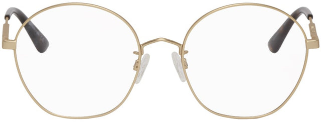 McQ Alexander McQueen Gold McQ Swallow Circular Glasses - MCQ Alexander McQueen Gold MCQ hirondelle Verres circulaires - MCQ Alexander McQueen Gold McQ 삼키기 원형 안경