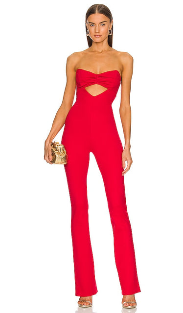 Michael Costello x REVOLVE Dawson Jumpsuit in Red Michael Costello X Revolve Dawson Jumpsuit en rouge 迈克尔·科斯特洛（Michael Costello）x旋转道森（Dawson）