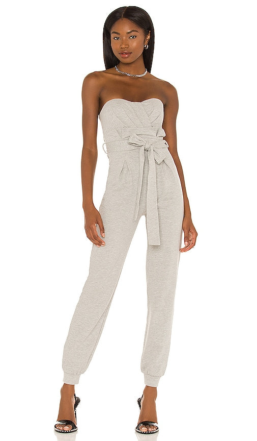 Michael Costello x REVOLVE Helen Jumpsuit in Grey Michael Costello X Revolve Helen Jumpsuit en gris 迈克尔·科斯特洛（Michael Costello）X旋转海伦连身裤穿着灰色