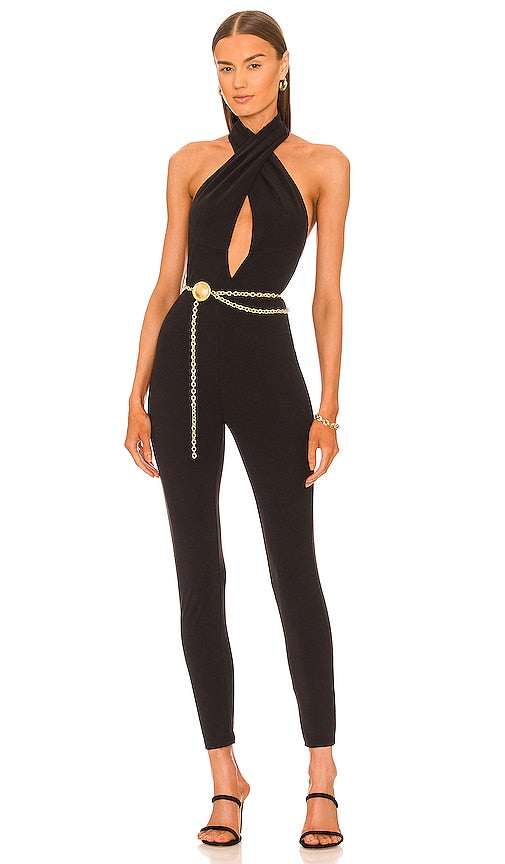 Michael Costello x REVOLVE Lilia Jumpsuit in Black Michael Costello X Revolve Lilia Jumpsuit en noir 迈克尔·科斯特洛（Michael Costello）X旋转黑色莉莉亚连身裤