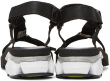 Miharayasuhiro Black Sneaker Heel Belted Sandals