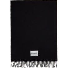 Moncler Black Large Wool Scarf