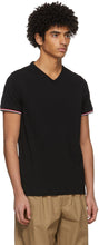 Moncler Black V-Neck T-Shirt