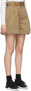 Moncler Brown Gabardine Shorts