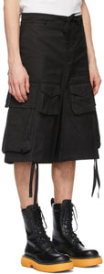 Moncler Genius 2 Moncler 1952 Black Bermuda Cargo Shorts