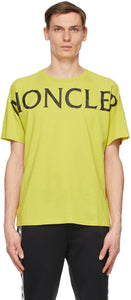 Moncler Green Matt Black Logo T-Shirt - T-shirt Moncler Green Matt Black Logo - 몬클러 그린 매트 블랙 로고 티셔츠