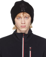 Moncler Grenoble Black Virgin Wool Beanie - Bonnet de laine vierge noire de Moncler Grenoble - Moncler Grenoble 검은 처녀 양모 비니