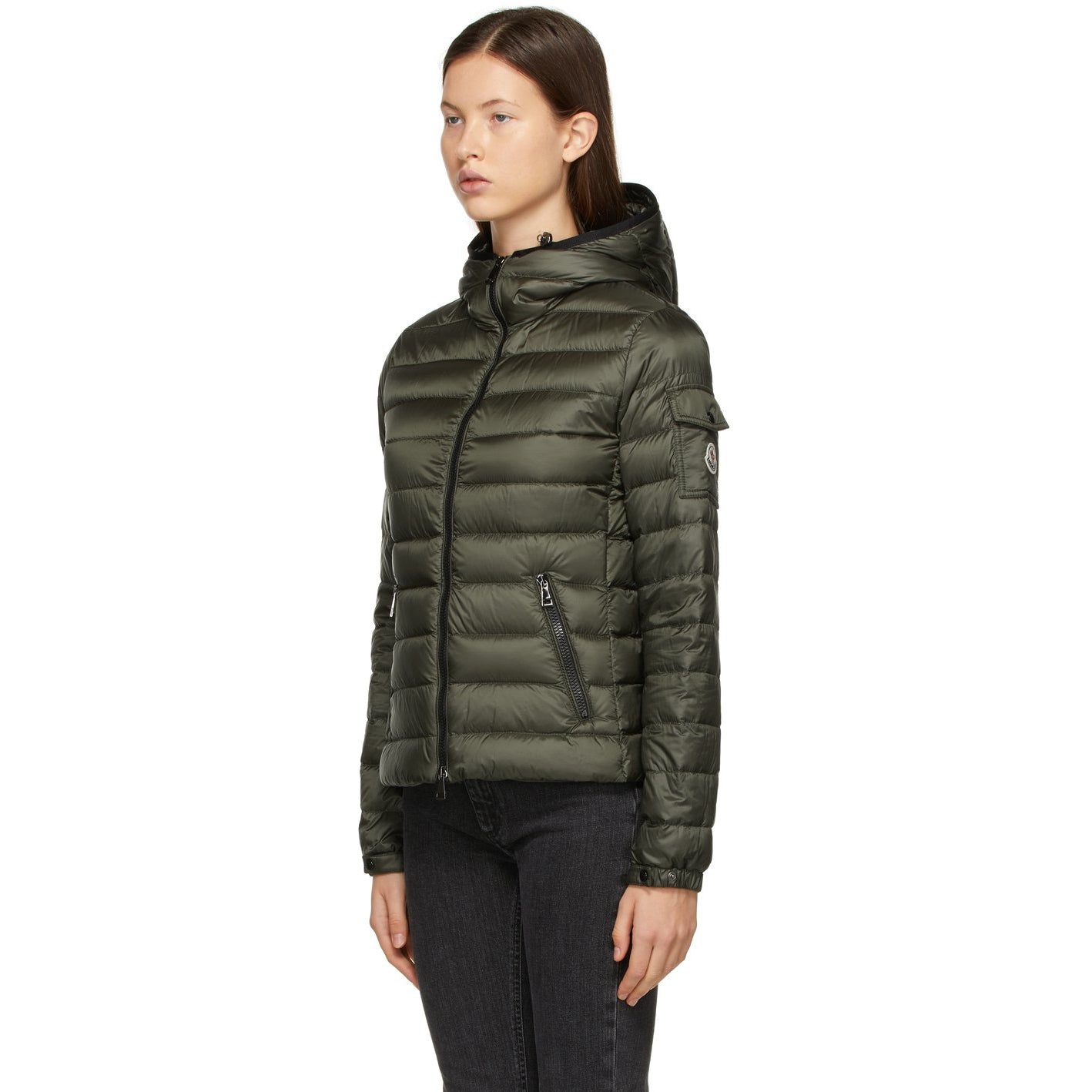 Moncler Khaki Down Bles Jacket – BlackSkinny