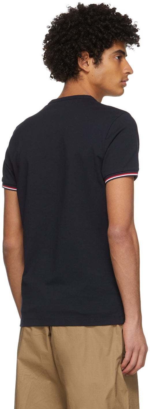 Moncler tri trim t shirt navy Clearance