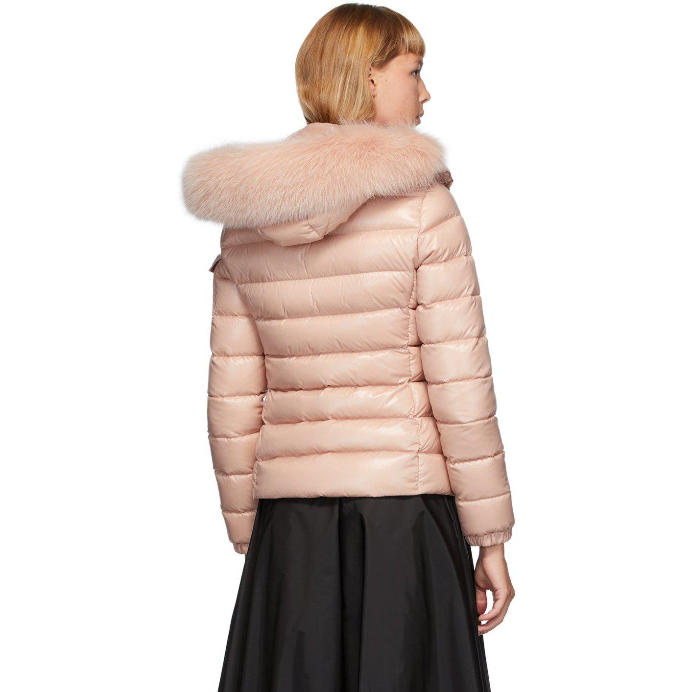 Moncler badyfur cheap pink