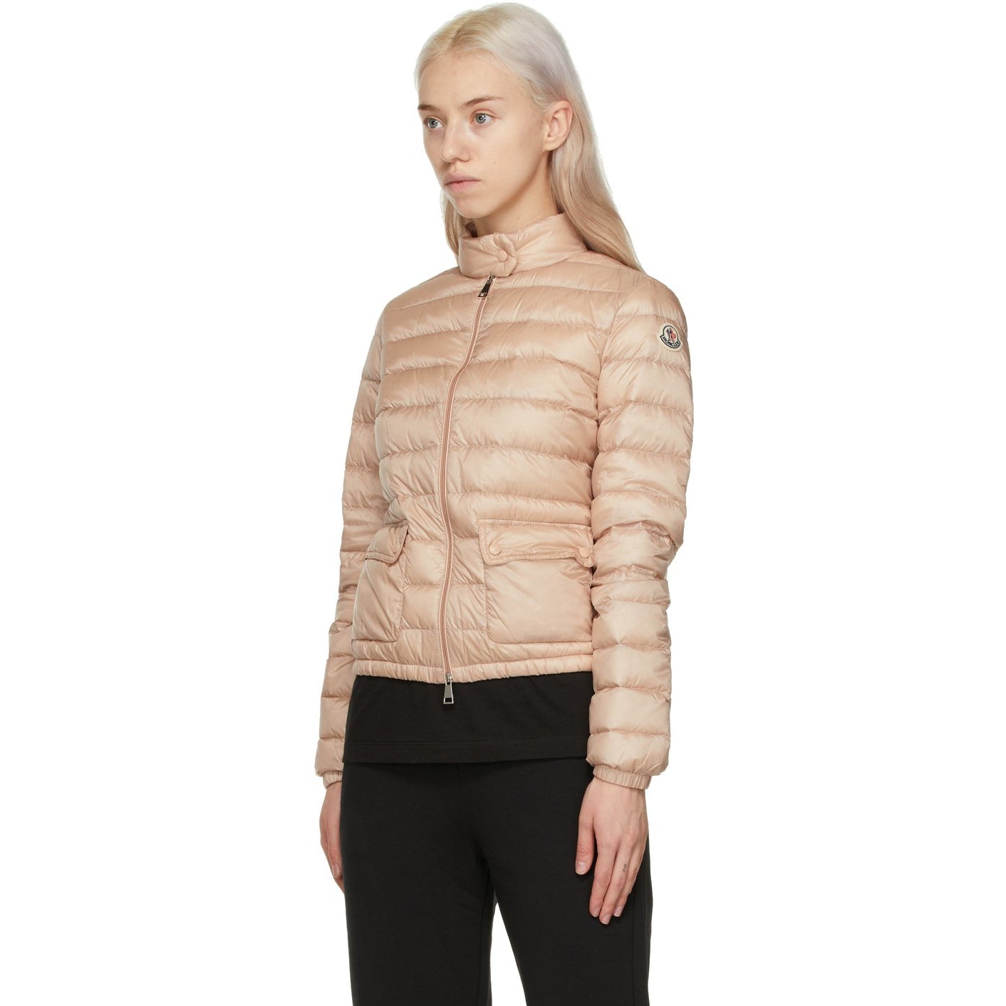 Moncler Pink Longue Saison Down Lans Jacket – BlackSkinny