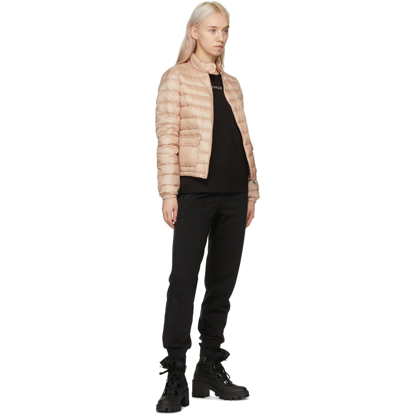 Moncler Pink Longue Saison Down Lans Jacket – BlackSkinny