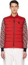 Moncler Red Down Gordes Vest - Moncler Red Down Gardes gilet - Gordes 조끼 아래로 멀리 빨간색