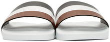 Moncler White Basile Slides