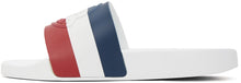 Moncler White Basile Slides