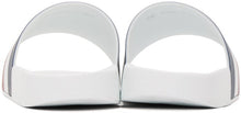 Moncler White Basile Slides