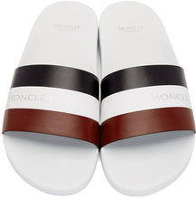 Moncler White Basile Slides
