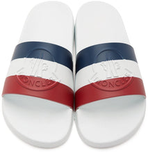 Moncler White Basile Slides
