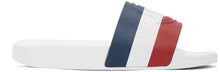 Moncler White Basile Slides - Diapositives au basile blanche Moncler - 몬 클러 화이트 바이 빙 슬라이드