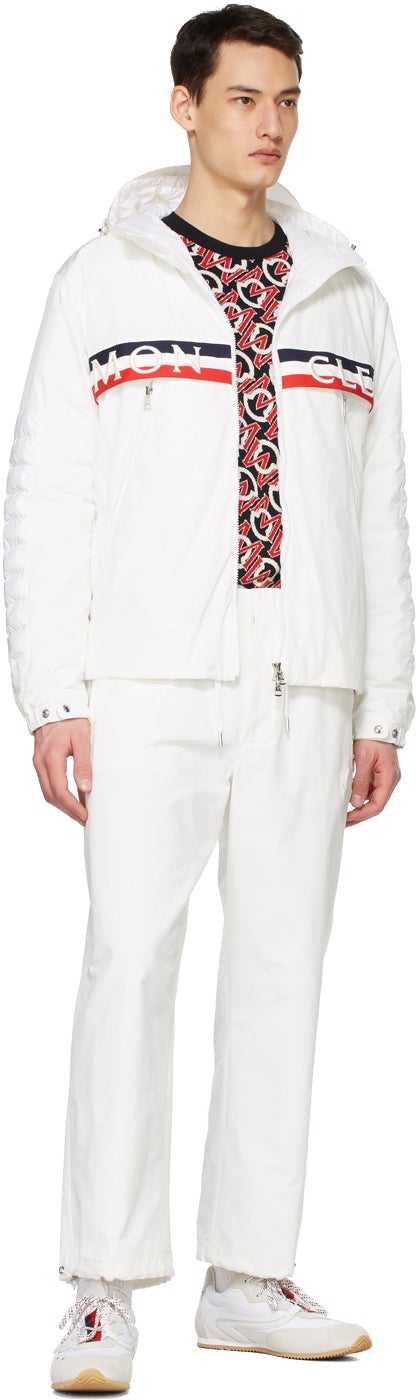 Moncler White Down Olargues Jacket