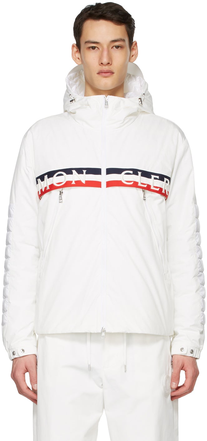 Moncler White Down Olargues Jacket – BlackSkinny