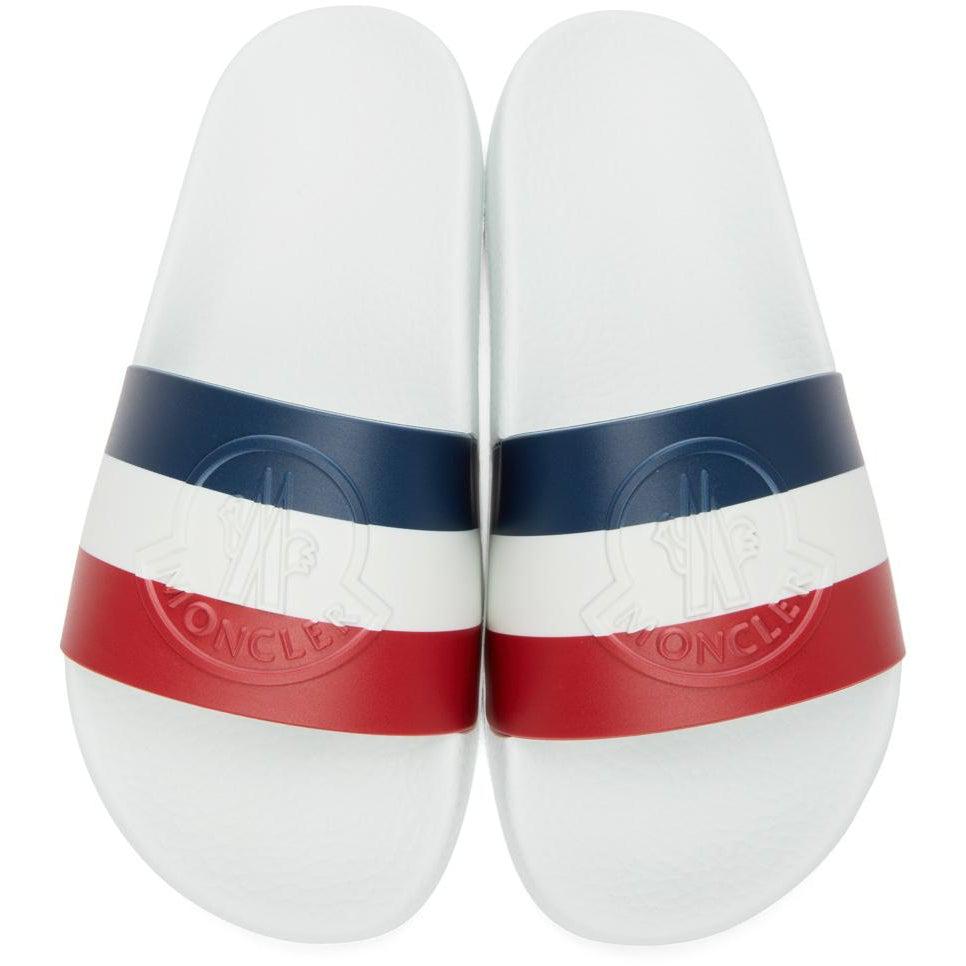 Moncler White Jeanne Slides