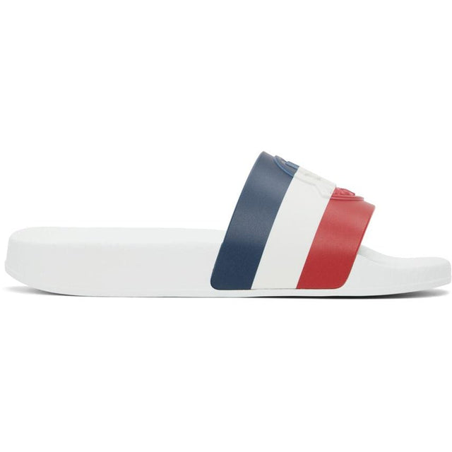 Moncler White Jeanne Slides - Diapositives de Jeanne Blanc Moncler - Moncler 화이트 Jeanne 슬라이드
