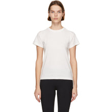 Moncler White Matt Black Logo Stripe T-Shirt - T-shirt à rayures de logo noir Moncler Blanc Blanc Matt - 몬 클러 화이트 매트 블랙 로고 스트라이프 티셔츠