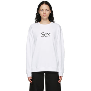 More Joy White 'Sex' Sweatshirt - Sweat-shirt de sexe plus joy blanc - 기쁨 화이트 '섹스'스웨터