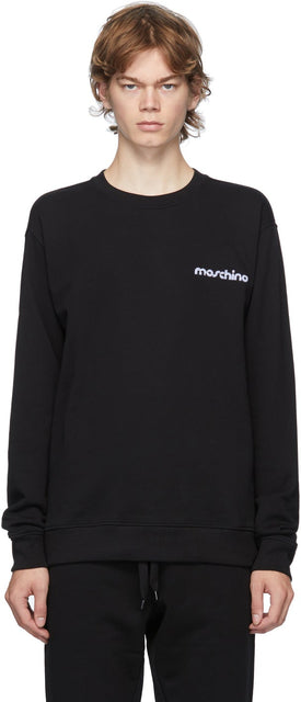 Moschino Black 3D Logo Sweatshirt - Sweat-shirt de logo 3D noir Moschino - Moschino 블랙 3D 로고 스웨터