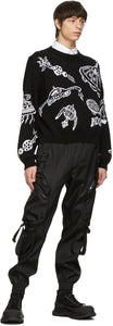 Moschino Black Cotton Spaceship Sweater