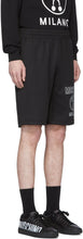Moschino Black Double Question Mark Sweat Shorts