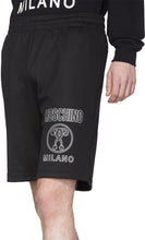 Moschino Black Double Question Mark Sweat Shorts