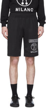 Moschino Black Double Question Mark Sweat Shorts - Moschino Noir Double Question Mark Short Sweat - Moschino 블랙 더블 질문 마크 땀 반바지