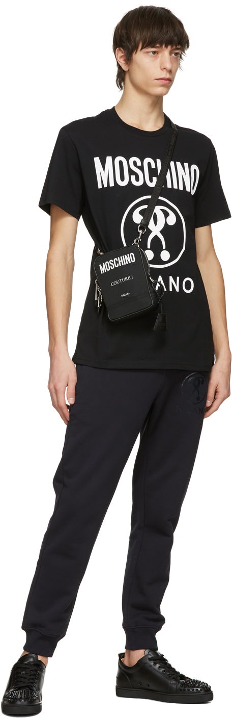Moschino Black Double Question Mark T-Shirt
