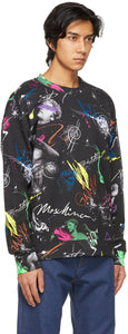 Moschino Black Galaxy Sweatshirt