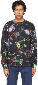 Moschino Black Galaxy Sweatshirt - Sweat-shirt Moschino Black Galaxy - 모스키노 블랙 갤럭시 스웨터