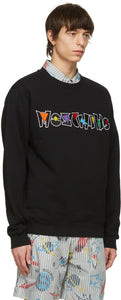 Moschino Black Geometric Logo Sweatshirt