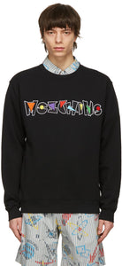 Moschino Black Geometric Logo Sweatshirt - Sweat-shirt de logo géométrique Noir Moschino - Moschino 블랙 기하학적 로고 스웨터