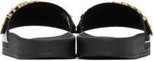 Moschino Black Logo Pool Slides