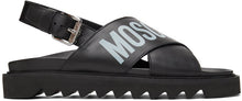 Moschino Black Logo Sandals - Sandales de logo noir Moschino - 모스키노 검은 로고 샌들