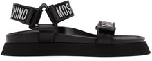 Moschino Black 'Moschino's Tape' Sandals - Sandales Black 'Moschino's Tape' Moschino Black - Moschino Black 'Moschino's Tape '샌들