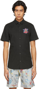 Moschino Black Patch Short Sleeve Shirt - Chemise à manches courtes pour Moschino Black Patch - Moschino 검은 패치 짧은 소매 셔츠